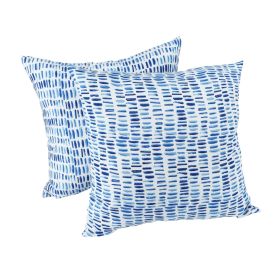2 Pack Outdoor Throw Pillows, Patio Cushions Simulated Straw Weaving Strip)for Garden, Porch