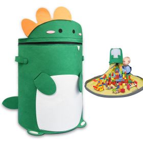 2-in-1Toy Storage Organizer and Play Mat; Toy Storage Basket with Zipper Lid