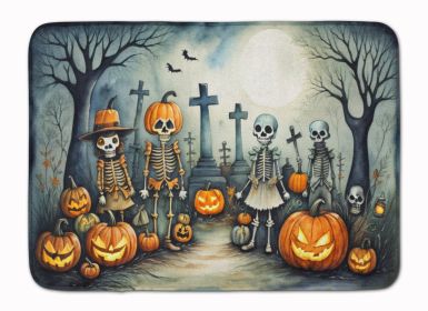 Calacas Skeletons Spooky Halloween Memory Foam Kitchen Mat Machine Washable Anti-Fatigue Mat Cushion Comfort Bath Mat or Kitchen Rug