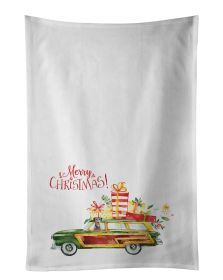 NEW Merry Christmas Irish Wolfhound Kitchen Towel Set of 2 White Dish Towels Decorative Bathroom Hand towel for Hand, Face, Hair, Yoga, Tea, Dish