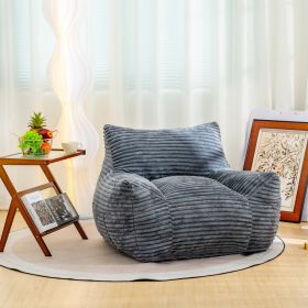 Bean Bag Chair for Adults with Armrests - Oversized Comfy Beige Beanbag Lounge Lazy Floor Sofa Chair for Living Room, Bedroom & Dorm