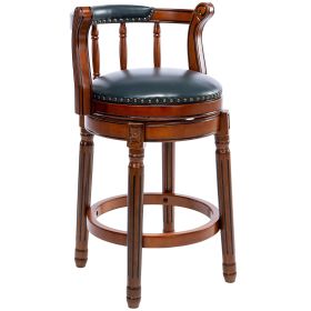 Seat Height 26'' Wooden Swivel Barstool 360 Degrees Swivel Barstools Chair for Home Kitchen Counter 1pc