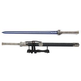 40 Inch Handmade Tungsten Steel Han Dynasty Sword, Cosplay Costume Props, Essential Props For Party Events, Perfect Choice For Giving Gifts To Me (Color: Blue)
