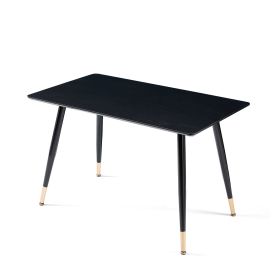 Black Modern Kitchen Dining MDF Table For Smart Home (Option: Antique Black)