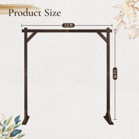 7.2 Ft., Dark Brown, Flat Top, Wedding, Wooden Arches (Option: Dark Brown)