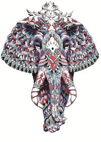 Each Piece Is Animal Shaped Christmas Gift Colorful Elephant Turtle Wooden Jigsaw Puzzles (Option: 9Style-A3)